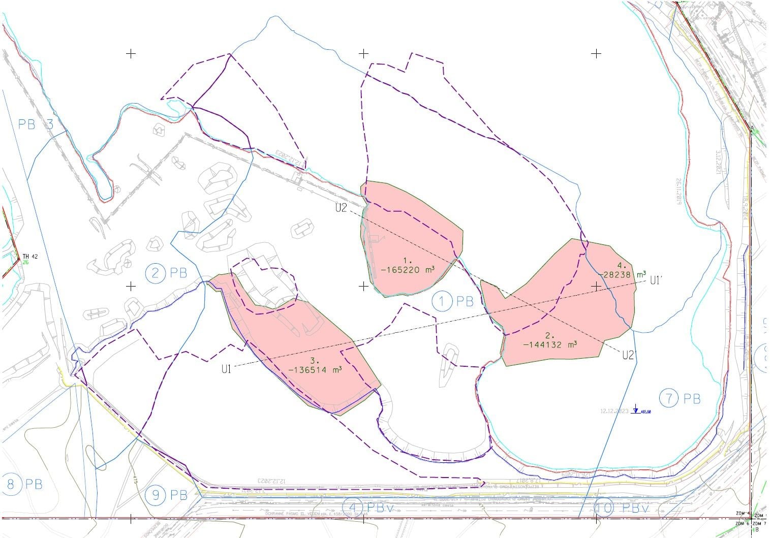 A spatial picture of the deposit