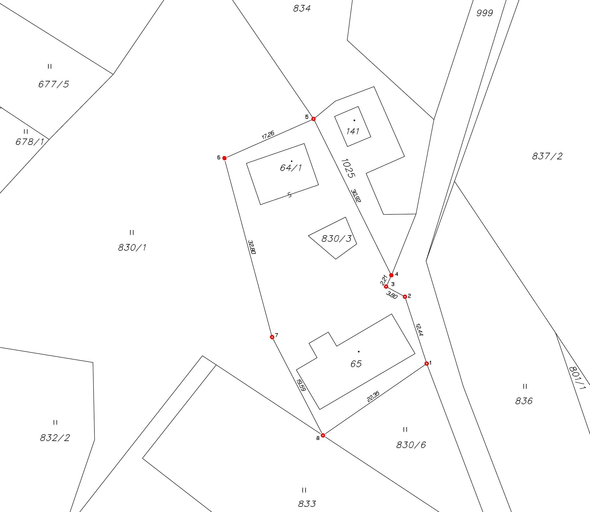 Without a cadastral survey plan no change is recorded in the cadastre